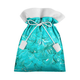 Подарочный 3D мешок с принтом Голубая краска в Екатеринбурге, 100% полиэстер | Размер: 29*39 см | абстракция | абстракция красок | краска