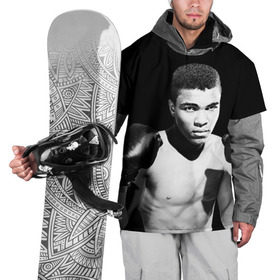 Накидка на куртку 3D с принтом Muhammad ali 2 в Екатеринбурге, 100% полиэстер |  | ali | boxing |  muhammad ali | али | бокс | боксер | мухамад. мухаммад | мухамед али | мухаммед | мухаммед али