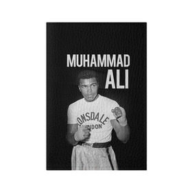 Обложка для паспорта матовая кожа с принтом Muhammad Ali в Екатеринбурге, натуральная матовая кожа | размер 19,3 х 13,7 см; прозрачные пластиковые крепления | ali | boxing | muhammad ali |   |  muhammad |  бокс | али | боксер | мухамад. мухаммад | мухаммед | мухаммед али