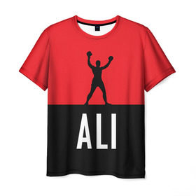 Мужская футболка 3D с принтом Muhammad Ali 3 в Екатеринбурге, 100% полиэфир | прямой крой, круглый вырез горловины, длина до линии бедер | Тематика изображения на принте: ali | boxing |  muhammad |  muhammad ali | али | бокс | боксер | мухамад. мухаммад | мухамед али | мухаммед | мухаммед али