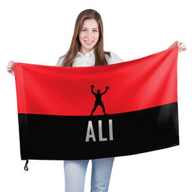 Флаг 3D с принтом Muhammad Ali 3 в Екатеринбурге, 100% полиэстер | плотность ткани — 95 г/м2, размер — 67 х 109 см. Принт наносится с одной стороны | ali | boxing |  muhammad |  muhammad ali | али | бокс | боксер | мухамад. мухаммад | мухамед али | мухаммед | мухаммед али