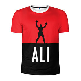 Мужская футболка 3D спортивная с принтом Muhammad Ali 3 в Екатеринбурге, 100% полиэстер с улучшенными характеристиками | приталенный силуэт, круглая горловина, широкие плечи, сужается к линии бедра | ali | boxing |  muhammad |  muhammad ali | али | бокс | боксер | мухамад. мухаммад | мухамед али | мухаммед | мухаммед али