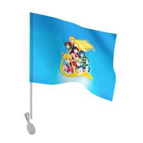 Флаг для автомобиля с принтом Sailor Moon в Екатеринбурге, 100% полиэстер | Размер: 30*21 см | anime | sailor moon | sailormoon | аниме | красавица воин сейлор мун | сейлор мун | сейлормун | усаги | усаги цукино | цукино