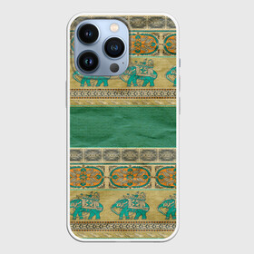 Чехол для iPhone 13 Pro с принтом Орнамент в Екатеринбурге,  |  | Тематика изображения на принте: индия | орнамент | слон | узон