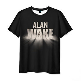 Мужская футболка 3D с принтом Alan Wake в Екатеринбурге, 100% полиэфир | прямой крой, круглый вырез горловины, длина до линии бедер | alan | wake | алан уэйк | игра