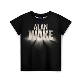 Детская футболка 3D с принтом Alan Wake в Екатеринбурге, 100% гипоаллергенный полиэфир | прямой крой, круглый вырез горловины, длина до линии бедер, чуть спущенное плечо, ткань немного тянется | alan | wake | алан уэйк | игра
