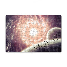 Пазл магнитный 126 элементов с принтом Галактика в Екатеринбурге, полимерный материал с магнитным слоем | 126 деталей, размер изделия —  180*270 мм | Тематика изображения на принте: вселенная | галактика | звезды | планеты | туманность