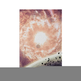 Обложка для паспорта матовая кожа с принтом Галактика в Екатеринбурге, натуральная матовая кожа | размер 19,3 х 13,7 см; прозрачные пластиковые крепления | Тематика изображения на принте: вселенная | галактика | звезды | планеты | туманность