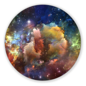 Коврик круглый с принтом Вселенная в Екатеринбурге, резина и полиэстер | круглая форма, изображение наносится на всю лицевую часть | вселенная | галактика | звёзды | камета | космос | метеориты | метеоры | млечный путь | орбита | планеты | солнечная система