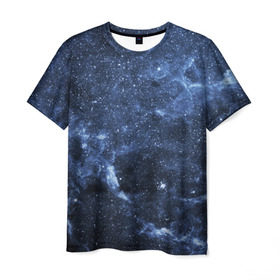 Мужская футболка 3D с принтом Безмолвный космос в Екатеринбурге, 100% полиэфир | прямой крой, круглый вырез горловины, длина до линии бедер | вселенная | галактика | звёзды | камета | космос | метеориты | метеоры | млечный путь | орбита | планеты | солнечная система