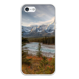 Чехол силиконовый для Телефон Apple iPhone 5/5S с принтом Осень в горах в Екатеринбурге, Силикон | Область печати: задняя сторона чехла, без боковых панелей | горы | лес | осень | пейзаж