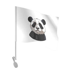 Флаг для автомобиля с принтом Panda в Екатеринбурге, 100% полиэстер | Размер: 30*21 см | милый | панда