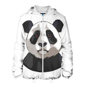 Мужская куртка 3D с принтом Panda в Екатеринбурге, ткань верха — 100% полиэстер, подклад — флис | прямой крой, подол и капюшон оформлены резинкой с фиксаторами, два кармана без застежек по бокам, один большой потайной карман на груди. Карман на груди застегивается на липучку | Тематика изображения на принте: милый | панда