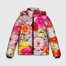 Зимняя куртка для мальчиков 3D с принтом Обилие цветов в Екатеринбурге, ткань верха — 100% полиэстер; подклад — 100% полиэстер, утеплитель — 100% полиэстер | длина ниже бедра, удлиненная спинка, воротник стойка и отстегивающийся капюшон. Есть боковые карманы с листочкой на кнопках, утяжки по низу изделия и внутренний карман на молнии. 

Предусмотрены светоотражающий принт на спинке, радужный светоотражающий элемент на пуллере молнии и на резинке для утяжки | Тематика изображения на принте: 8 марта | букет | георгина | изобилие | красота | куст | лето | обилие | петунья | подснежник | полевые | разные цветы | роза | ромашка | тюльпан | хризантема | цветочек | цветы