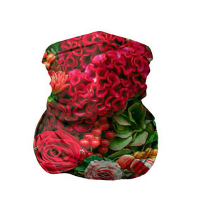 Бандана-труба 3D с принтом Роскошный букет в Екатеринбурге, 100% полиэстер, ткань с особыми свойствами — Activecool | плотность 150‒180 г/м2; хорошо тянется, но сохраняет форму | 8 марта | блеск | гвоздики | красный | красота | невероятный | огромный букет | пёстрый | праздник | розы | роскошный | цветы | шикарный