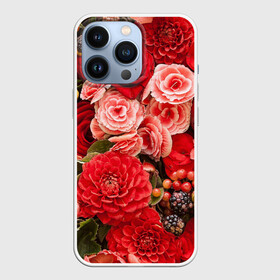 Чехол для iPhone 13 Pro с принтом Шикарный букет в Екатеринбурге,  |  | 8 марта | блеск | гвоздики | красный | красота | невероятный | огромный букет | пёстрый | праздник | розы | роскошный | цветы | шикарный