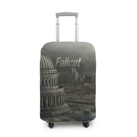 Чехол для чемодана 3D с принтом Fallout в Екатеринбурге, 86% полиэфир, 14% спандекс | двустороннее нанесение принта, прорези для ручек и колес | vault tec | фоллаут