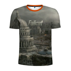 Мужская футболка 3D спортивная с принтом Fallout в Екатеринбурге, 100% полиэстер с улучшенными характеристиками | приталенный силуэт, круглая горловина, широкие плечи, сужается к линии бедра | vault tec | фоллаут