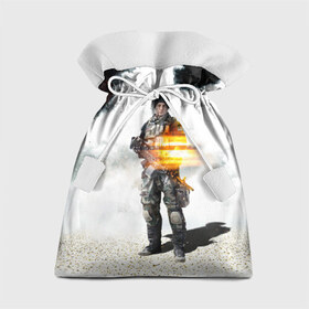 Подарочный 3D мешок с принтом Battlefield 4 Soldier в Екатеринбурге, 100% полиэстер | Размер: 29*39 см | Тематика изображения на принте: art | battlefield