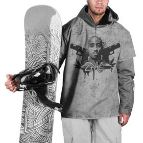 Накидка на куртку 3D с принтом 2Pac в Екатеринбурге, 100% полиэстер |  | rap | tupac shakur | тупак шакур | хип хоп