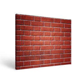 Холст прямоугольный с принтом Красный кирпич в Екатеринбурге, 100% ПВХ |  | бетон | камень | кирпич | мощь | стена | строительство | стройка | цемент
