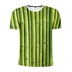 Мужская футболка 3D спортивная с принтом Бамбук в Екатеринбурге, 100% полиэстер с улучшенными характеристиками | приталенный силуэт, круглая горловина, широкие плечи, сужается к линии бедра | бамбук | дерево | джунгли | кустарник | надёжность | прочность | стена