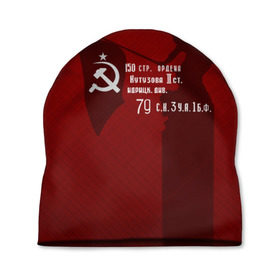 Шапка 3D с принтом Знамя победы в Екатеринбурге, 100% полиэстер | универсальный размер, печать по всей поверхности изделия | 9 мая | день победы | красная армия | мы победили | победа | ссср | флаг над рейхстагом
