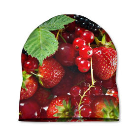 Шапка 3D с принтом Любимые ягоды в Екатеринбурге, 100% полиэстер | универсальный размер, печать по всей поверхности изделия | вкусно | голубика | дача | деревня | ежевика | зелень | клубника | малина | огород | полезно | сад | смородина | сок | фрукты | черника | шиповник | ягоды