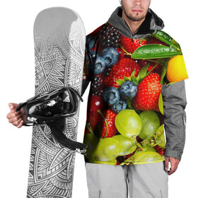 Накидка на куртку 3D с принтом Вкусные ягоды в Екатеринбурге, 100% полиэстер |  | Тематика изображения на принте: виноград | вкусно | голубика | дача | деревня | ежевика | клубника | малина | огород | полезно | рябина | сад | смородина | сок | фрукты | черника | ягоды