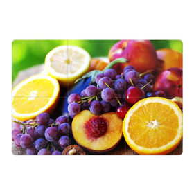 Магнитный плакат 3Х2 с принтом Спелые фрукты в Екатеринбурге, Полимерный материал с магнитным слоем | 6 деталей размером 9*9 см | абрикос | алыча | апельсин | бодрость | веган | виноград | витамины | груша | диета | еда | здоровье | лайм | лимон | молодость | нектар | овощи | персик | питание | польза | сок | фрукты | яблоко | ягоды