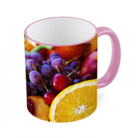 Кружка 3D с принтом Спелые фрукты в Екатеринбурге, керамика | ёмкость 330 мл | Тематика изображения на принте: абрикос | алыча | апельсин | бодрость | веган | виноград | витамины | груша | диета | еда | здоровье | лайм | лимон | молодость | нектар | овощи | персик | питание | польза | сок | фрукты | яблоко | ягоды