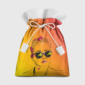 Подарочный 3D мешок с принтом Fashion girl в Екатеринбурге, 100% полиэстер | Размер: 29*39 см | Тематика изображения на принте: 