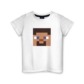 Детская футболка хлопок с принтом Minecraft в Екатеринбурге, 100% хлопок | круглый вырез горловины, полуприлегающий силуэт, длина до линии бедер | Тематика изображения на принте: game | minecraft | игры | маинкрафт | майн | майнкравт | майнкрафт