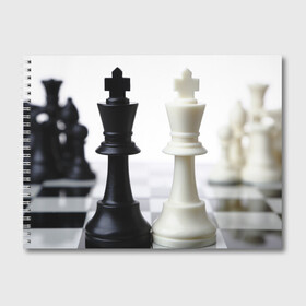 Альбом для рисования с принтом Шахматы в Екатеринбурге, 100% бумага
 | матовая бумага, плотность 200 мг. | белая | черная | шахматы