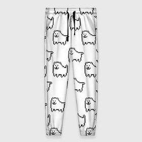 Женские брюки 3D с принтом Undertale Annoying dog white в Екатеринбурге, полиэстер 100% | прямой крой, два кармана без застежек по бокам, с мягкой трикотажной резинкой на поясе и по низу штанин. В поясе для дополнительного комфорта — широкие завязки | 8 bit | annoying dog | dog | pixel art | undertale | white