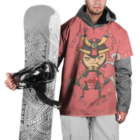 Накидка на куртку 3D с принтом Мудрый самурай в Екатеринбурге, 100% полиэстер |  | samurai