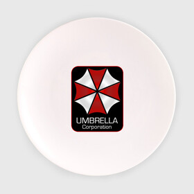 Тарелка 3D с принтом Umbrella corporation в Екатеринбурге, фарфор | диаметр - 210 мм
диаметр для нанесения принта - 120 мм | resident evil | вирус | зомби