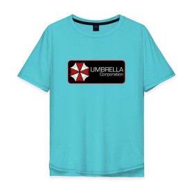 Мужская футболка хлопок Oversize с принтом Umbrella corporation Нашивка-2 в Екатеринбурге, 100% хлопок | свободный крой, круглый ворот, “спинка” длиннее передней части | resident evil | вирус | зомби