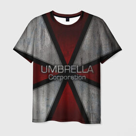 Мужская футболка 3D с принтом Umbrella corps в Екатеринбурге, 100% полиэфир | прямой крой, круглый вырез горловины, длина до линии бедер | resident evil | вирус | зомби