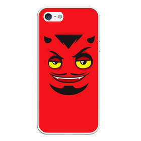 Чехол силиконовый для Телефон Apple iPhone 5/5S с принтом Дьявол в Екатеринбурге, Силикон | Область печати: задняя сторона чехла, без боковых панелей | дьявол | монстр | прикольные картинки | чёрт