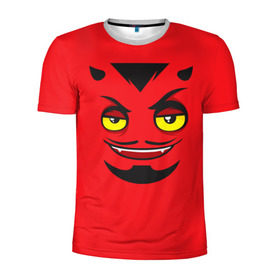 Мужская футболка 3D спортивная с принтом Дьявол в Екатеринбурге, 100% полиэстер с улучшенными характеристиками | приталенный силуэт, круглая горловина, широкие плечи, сужается к линии бедра | дьявол | монстр | прикольные картинки | чёрт