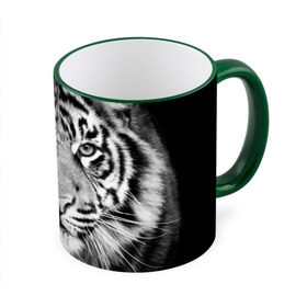 Кружка 3D с принтом Красавец тигр в Екатеринбурге, керамика | ёмкость 330 мл | джунгли | дикая кошка | животные | зверь | король | кровь | мясо | опасность | охотник | тигр | хищник | царь | цирк