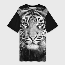 Платье-футболка 3D с принтом Красавец тигр в Екатеринбурге,  |  | джунгли | дикая кошка | животные | зверь | король | кровь | мясо | опасность | охотник | тигр | хищник | царь | цирк