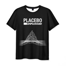 Мужская футболка 3D с принтом Placebo в Екатеринбурге, 100% полиэфир | прямой крой, круглый вырез горловины, длина до линии бедер | placebo | брайан молко | молко | плацебо | плейсибо | плэйсибо