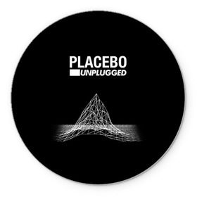 Коврик круглый с принтом Placebo в Екатеринбурге, резина и полиэстер | круглая форма, изображение наносится на всю лицевую часть | placebo | брайан молко | молко | плацебо | плейсибо | плэйсибо