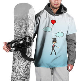 Накидка на куртку 3D с принтом Жених на шарике в Екатеринбурге, 100% полиэстер |  | 14 февраля | день святого валентина | для двоих | для жениха | для мужа | жених | любовь | молодожены | муж | свадьба