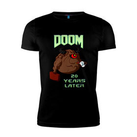 Мужская футболка премиум с принтом Doom 20 лет спустя в Екатеринбурге, 92% хлопок, 8% лайкра | приталенный силуэт, круглый вырез ворота, длина до линии бедра, короткий рукав | 