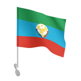Флаг для автомобиля с принтом Дагестан в Екатеринбурге, 100% полиэстер | Размер: 30*21 см | Тематика изображения на принте: 05 | аварец | аварка | дагестанец | дагестанка | дагистан | кавказ