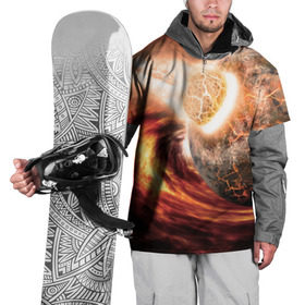 Накидка на куртку 3D с принтом Падение метеорита в Екатеринбурге, 100% полиэстер |  | астероид | вселенная | галактика | звезды | катастрофа | планеты | туманность