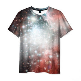 Мужская футболка 3D с принтом Космические красоты в Екатеринбурге, 100% полиэфир | прямой крой, круглый вырез горловины, длина до линии бедер | вселенная | галактика | звезды | планеты | туманность